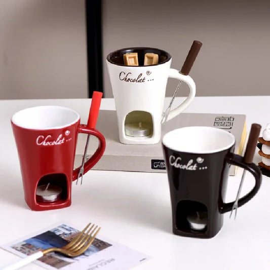 SylvoFondu™ – Mug Fondue Chocolat Bougie Élégant