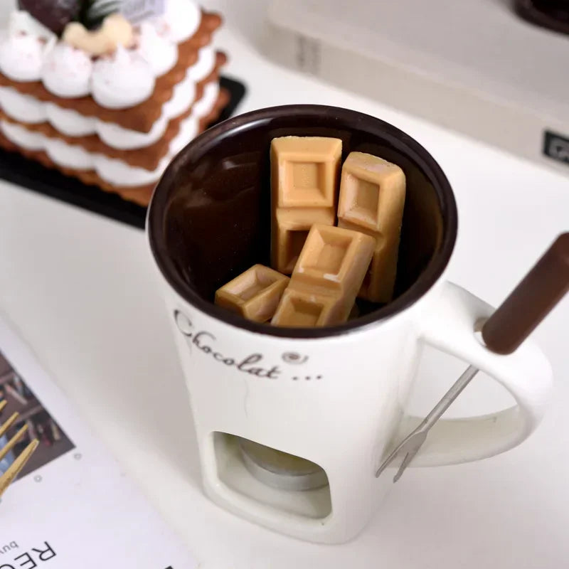 SylvoFondu™ – Mug Fondue Chocolat Bougie Élégant