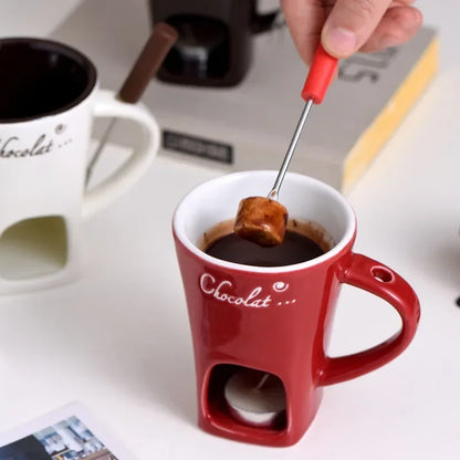 SylvoFondu™ – Mug Fondue Chocolat Bougie Élégant