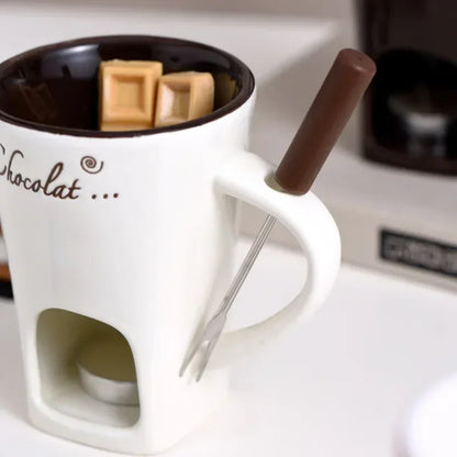 SylvoFondu™ – Mug Fondue Chocolat Bougie Élégant