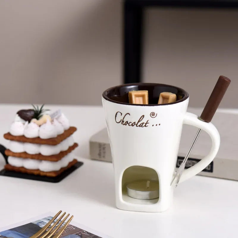 SylvoFondu™ – Mug Fondue Chocolat Bougie Élégant