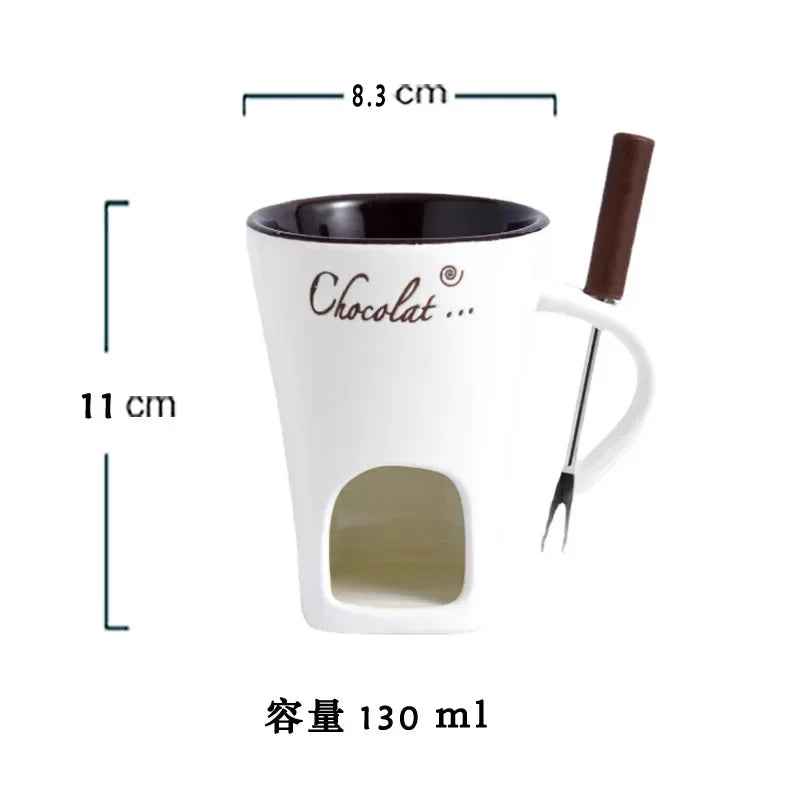 SylvoFondu™ – Mug Fondue Chocolat Bougie Élégant