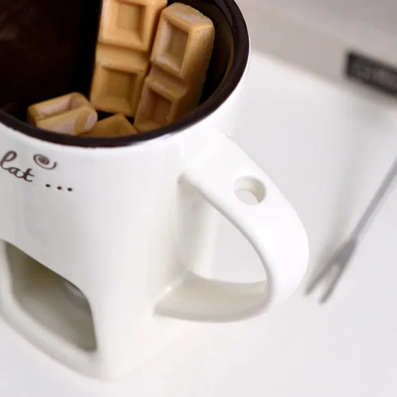 SylvoFondu™ – Mug Fondue Chocolat Bougie Élégant