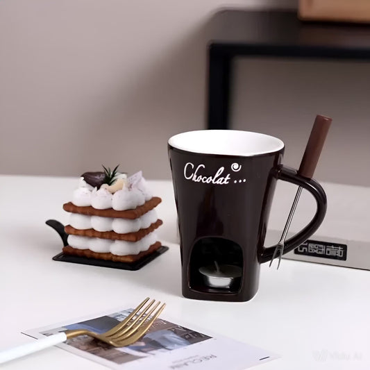 SylvoFondu™ – Mug Fondue Chocolat Bougie Élégant